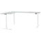 Schäfer Shop Genius Winkelschreibtisch Modena Flex, elektrisch höhenverstellbar, 90° Winkel beidseitig, B 2000 x T 2400 mm, lichtgrau/weiß