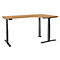 Schäfer Shop Genius Winkelschreibtisch Modena Flex, elektrisch höhenverstellbar, 90° Winkel, T-Fuß, B 2000 mm, Buche/anthrazit