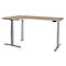Schäfer Shop Genius Winkelschreibtisch Modena Flex, elektrisch höhenverstellbar, 90° Winkel, T-Fuß, B 2000 mm, Eiche/weißalu