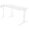 Schäfer Shop Genius Winkelschreibtisch PLANOVA ERGOSTYLE, elektrisch höhenverstellbar, 135° Winkel links, C-Fuß, B 2165 mm, weiß/weißalu