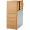 Schäfer Shop Genius Zijcontainer met bovenkast incl. schuifdeur, container & schuifdeur afsluitbaar, met greepgroef, beuken 