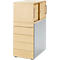 Schäfer Shop Genius Zijcontainer met bovenkast incl. schuifdeur, container & schuifdeur afsluitbaar, met handgreepgroef, esdoorn 