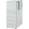 Schäfer Shop Genius Zijcontainer met bovenkast incl. schuifdeur, container & schuifdeur afsluitbaar, met handgreepgroef, lichtgrijs 