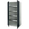 Schäfer Shop Genius zware werkkast FS, plaatstaal, B 1055 x D 520 x H 1950 mm, 5 OH, lichtgrijs/antracietgrijs, tot 1000 kg