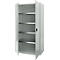 Schäfer Shop Genius zware werkkast FS, plaatstaal, B 1055 x D 520 x H 1950 mm, 5 OH, lichtgrijs, tot 1000 kg