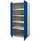 Schäfer Shop Genius zware werkkast FS, plaatstaal, B 1055 x D 620 x H 1950 mm, 5 OH, lichtgrijs/gentiaan blauw, tot 1000 kg
