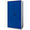 Schäfer Shop Genius zware werkkast FS, plaatstaal, B 1055 x D 620 x H 1950 mm, 5 OH, witaluminium/enziumblauw, tot 1000 kg