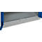 Schäfer Shop Genius zware werkkast FS, plaatstaal, met kijkvenster, B 1055 x D 520 x H 1950 mm, 5 OH, blank aluminiumkleurig/gentiaanblauw, tot 1000 kg