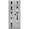 Schäfer Shop Genius zware werkkast FS, plaatstaal, met kijkvenster, B 1055 x D 520 x H 1950 mm, 5 OH, blank blank aluminiumkleurig, tot 1000 kg