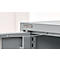 Schäfer Shop Genius zware werkkast FS, plaatstaal, met kijkvenster, B 1055 x D 520 x H 1950 mm, 5 OH, blank blank aluminiumkleurig, tot 1000 kg