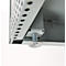 Schäfer Shop Genius zware werkkast FS, plaatstaal, met kijkvenster, B 1055 x D 520 x H 1950 mm, 5 OH, lichtgrijs/gentiaanblauw, tot 1000 kg