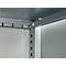 Schäfer Shop Genius zware werkkast FS, plaatstaal, met kijkvenster, B 1055 x D 520 x H 1950 mm, 5 OH, lichtgrijs/gentiaanblauw, tot 1000 kg