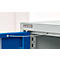 Schäfer Shop Genius zware werkkast FS, plaatstaal, met kijkvenster, B 1055 x D 520 x H 1950 mm, 5 OH, lichtgrijs/gentiaanblauw, tot 1000 kg