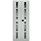 Schäfer Shop Genius zware werkkast FS, plaatstaal, met kijkvenster, B 1055 x D 520 x H 1950 mm, 5 OH, lichtgrijs, tot 1000 kg
