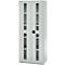 Schäfer Shop Genius zware werkkast FS, plaatstaal, met kijkvenster, B 1055 x D 520 x H 1950 mm, 5 OH, lichtgrijs, tot 1000 kg