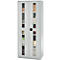 Schäfer Shop Genius zware werkkast FS, plaatstaal, met kijkvenster, B 1055 x D 520 x H 1950 mm, 5 OH, lichtgrijs, tot 1000 kg