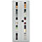 Schäfer Shop Genius zware werkkast FS, plaatstaal, met kijkvenster, B 1055 x D 520 x H 1950 mm, 5 OH, lichtgrijs, tot 1000 kg