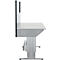 Schäfer Shop Pure Arbeitstisch AST31, elektrisch höhenverstellbar, Melaminplatte, T-Fuß, bis 400 kg, B 1500 x T 800 x H 725-1155 mm, weißaluminium/lichtgrau