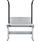 Schäfer Shop Pure Arbeitstisch AST31, elektrisch höhenverstellbar, Melaminplatte, T-Fuß, bis 400 kg, B 1500 x T 800 x H 725-1155 mm, weißaluminium/lichtgrau