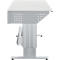 Schäfer Shop Pure Arbeitstisch AST31, elektrisch höhenverstellbar, Melaminplatte, T-Fuß, bis 400 kg, B 2000 x T 800 x H 725-1155 mm, weißaluminium/lichtgrau