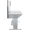 Schäfer Shop Pure Arbeitstisch AST31, elektrisch höhenverstellbar, Melaminplatte, T-Fuß, bis 400 kg, B 2000 x T 800 x H 725-1155 mm, weißaluminium/lichtgrau