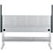 Schäfer Shop Pure Arbeitstisch AST31, elektrisch höhenverstellbar, Melaminplatte, T-Fuß, bis 400 kg, B 2000 x T 800 x H 725-1155 mm, weißaluminium/lichtgrau