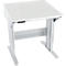 Schäfer Shop Pure Arbeitstisch AST31, elektrisch höhenverstellbar, Melaminplatte, T-Fuß, bis 400 kg, B 750 x T 800 x H 725-1155 mm, weißaluminium/lichtgrau