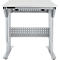 Schäfer Shop Pure Arbeitstisch AST31, elektrisch höhenverstellbar, Melaminplatte, T-Fuß, bis 400 kg, B 750 x T 800 x H 725-1155 mm, weißaluminium/lichtgrau