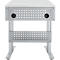 Schäfer Shop Pure Arbeitstisch AST31, elektrisch höhenverstellbar, Melaminplatte, T-Fuß, bis 400 kg, B 750 x T 800 x H 725-1155 mm, weißaluminium/lichtgrau
