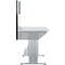 Schäfer Shop Pure Arbeitstisch AST31, elektrisch höhenverstellbar, Melaminplatte, T-Fuß, bis 400 kg, B 750 x T 800 x H 725-1155 mm, weißaluminium/lichtgrau