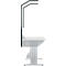 Schäfer Shop Pure Arbeitstisch AST31, elektrisch höhenverstellbar, Melaminplatte, T-Fuß, bis 400 kg, B 750 x T 800 x H 725-1155 mm, weißaluminium/lichtgrau