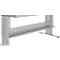 Schäfer Shop Pure Arbeitstisch AST31, elektrisch höhenverstellbar, Multiplex-Platte, T-Fuß, bis 400 kg, B 1500 x T 800 x H 730-1155 mm, weißaluminium/Buche