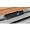 Schäfer Shop Pure Arbeitstisch AST31, elektrisch höhenverstellbar, Multiplex-Platte, T-Fuß, bis 400 kg, B 2000 x T 800 x H 730-1155 mm, weißaluminium/Buche