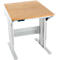 Schäfer Shop Pure Arbeitstisch AST31, elektrisch höhenverstellbar, Multiplex-Platte, T-Fuß, bis 400 kg, B 750 x T 800 x H 730-1155 mm, weißaluminium/Buche