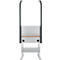Schäfer Shop Pure Arbeitstisch AST31, elektrisch höhenverstellbar, Multiplex-Platte, T-Fuß, bis 400 kg, B 750 x T 800 x H 730-1155 mm, weißaluminium/Buche