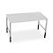 Schäfer Shop Pure Arbeitstisch AST31, manuell höhenverstellbar, Melaminplatte, 4-Fuß, bis 500 kg, B 1500 x T 800 x H 800-1030 mm, lichtgrau/lichtgrau