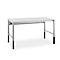 Schäfer Shop Pure Arbeitstisch AST31, manuell höhenverstellbar, Melaminplatte, 4-Fuß, bis 500 kg, B 1500 x T 800 x H 800-1030 mm, lichtgrau/lichtgrau