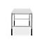 Schäfer Shop Pure Arbeitstisch AST31, manuell höhenverstellbar, Melaminplatte, 4-Fuß, bis 500 kg, B 1500 x T 800 x H 800-1030 mm, lichtgrau/lichtgrau