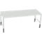 Schäfer Shop Pure Arbeitstisch AST31, manuell höhenverstellbar, Melaminplatte, 4-Fuß, bis 500 kg, B 2000 x T 800 x H 800-1030 mm, lichtgrau/lichtgrau