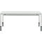 Schäfer Shop Pure Arbeitstisch AST31, manuell höhenverstellbar, Melaminplatte, 4-Fuß, bis 500 kg, B 2000 x T 800 x H 800-1030 mm, lichtgrau/lichtgrau
