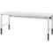 Schäfer Shop Pure Arbeitstisch AST31, manuell höhenverstellbar, Melaminplatte, 4-Fuß, bis 500 kg, B 2000 x T 800 x H 800-1030 mm, lichtgrau/lichtgrau