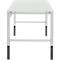 Schäfer Shop Pure Arbeitstisch AST31, manuell höhenverstellbar, Melaminplatte, 4-Fuß, bis 500 kg, B 2000 x T 800 x H 800-1030 mm, lichtgrau/lichtgrau