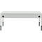 Schäfer Shop Pure Arbeitstisch AST31, manuell höhenverstellbar, Melaminplatte, 4-Fuß, bis 500 kg, B 2000 x T 800 x H 800-1030 mm, lichtgrau/lichtgrau