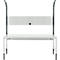 Schäfer Shop Pure Arbeitstisch AST31, manuell höhenverstellbar, Melaminplatte, 4-Fuß, bis 500 kg, B 2000 x T 800 x H 800-1030 mm, lichtgrau/lichtgrau