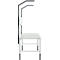 Schäfer Shop Pure Arbeitstisch AST31, manuell höhenverstellbar, Melaminplatte, 4-Fuß, bis 500 kg, B 2000 x T 800 x H 800-1030 mm, lichtgrau/lichtgrau