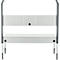 Schäfer Shop Pure Arbeitstisch AST31, manuell höhenverstellbar, Melaminplatte, 4-Fuß, bis 500 kg, B 2000 x T 800 x H 800-1030 mm, lichtgrau/lichtgrau