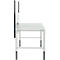 Schäfer Shop Pure Arbeitstisch AST31, manuell höhenverstellbar, Melaminplatte, 4-Fuß, bis 500 kg, B 2000 x T 800 x H 800-1030 mm, lichtgrau/lichtgrau