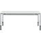Schäfer Shop Pure Arbeitstisch AST31, manuell höhenverstellbar, Melaminplatte, 4-Fuß, bis 500 kg, B 2000 x T 800 x H 800-1030 mm, weißaluminium/lichtgrau