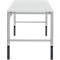 Schäfer Shop Pure Arbeitstisch AST31, manuell höhenverstellbar, Melaminplatte, 4-Fuß, bis 500 kg, B 2000 x T 800 x H 800-1030 mm, weißaluminium/lichtgrau