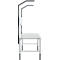 Schäfer Shop Pure Arbeitstisch AST31, manuell höhenverstellbar, Melaminplatte, 4-Fuß, bis 500 kg, B 2000 x T 800 x H 800-1030 mm, weißaluminium/lichtgrau